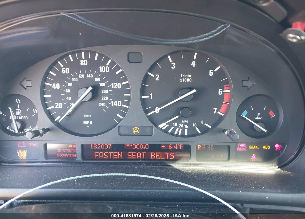 2002 BMW 540IA VIN: WBADN63422GN87250