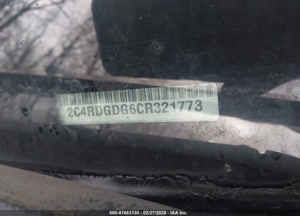 2012 DODGE GRAND CARAVAN VIN: 2C4RDGDG6CR321773