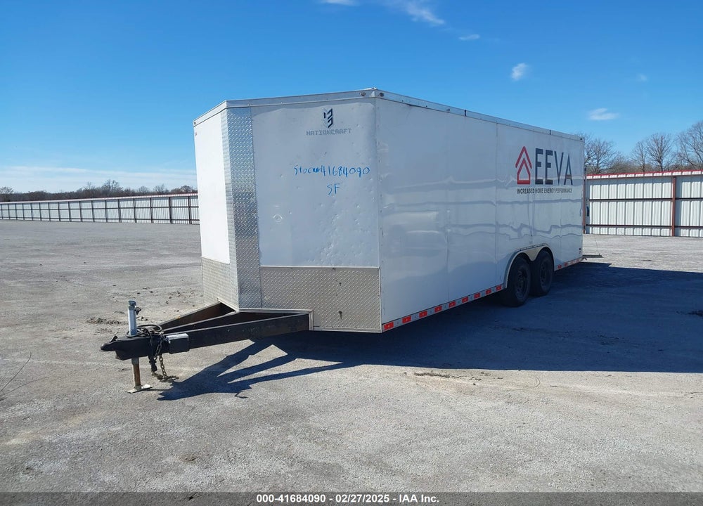 2023 NATIONCRAFT 20FT ENCLOSED CARGO VIN: 7PVBE2029PD004904