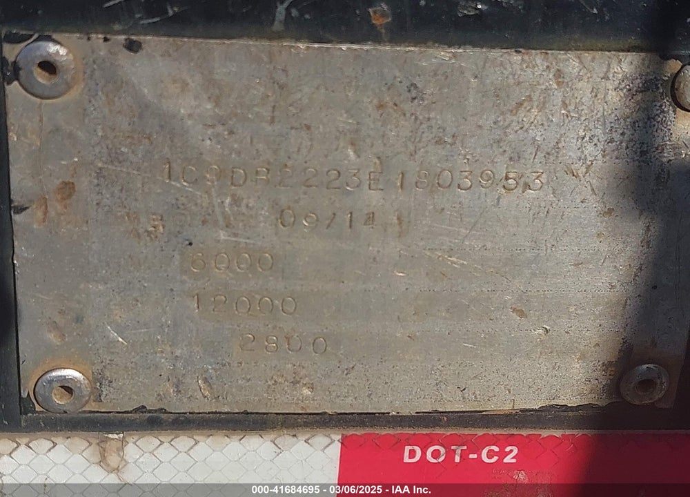 2014 UNKNOWN BH2222DT VIN: 1C9DB2223E1803953