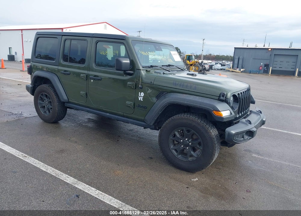 2021 JEEP WRANGLER UNLIMITED WILLYS 4X4 VIN: 1C4HJXDG6MW743152