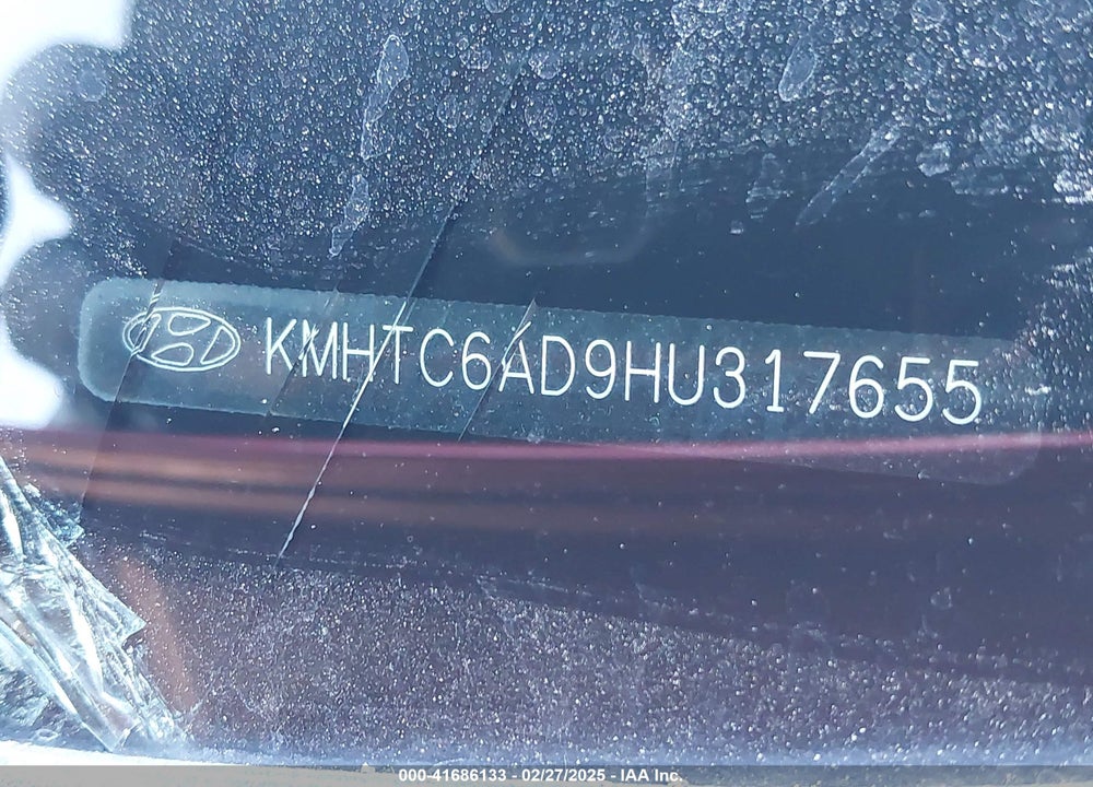 2017 HYUNDAI VELOSTER VIN: KMHTC6AD9HU317655