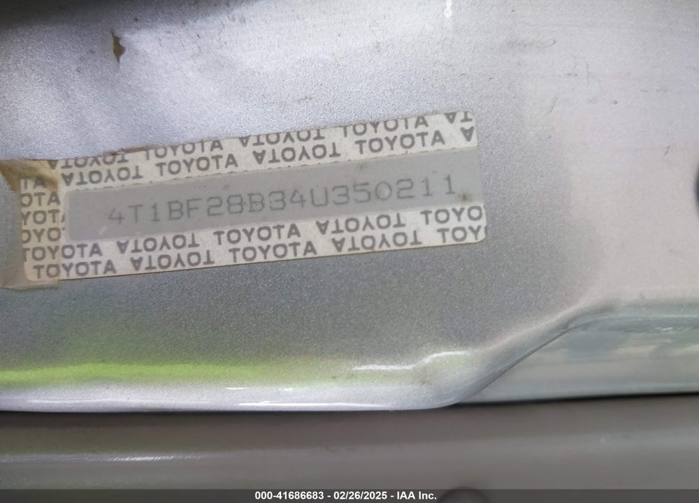 2004 TOYOTA AVALON XLS VIN: 4T1BF28B34U350211