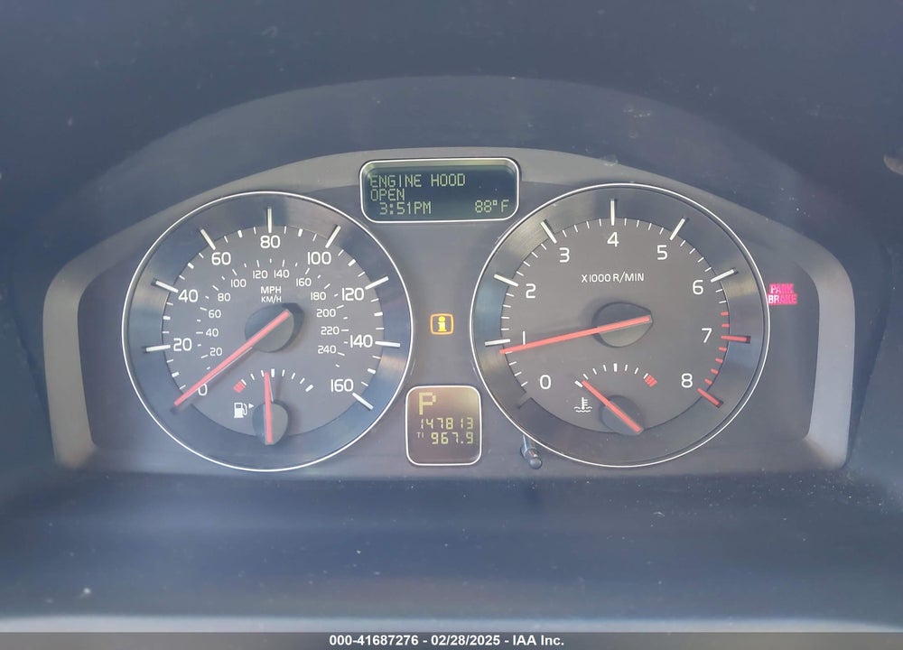 2008 VOLVO C70 T5 VIN: YV1MC67268J048654