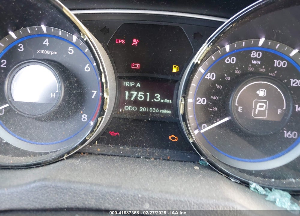 2013 HYUNDAI SONATA VIN: 5NPEB4AC8DH593860