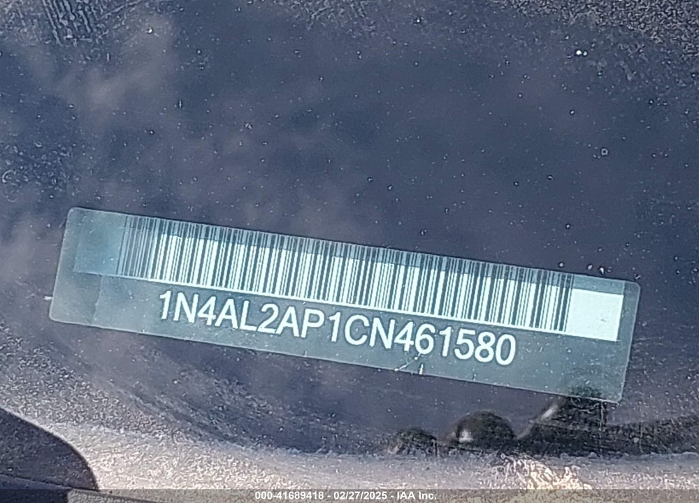 2012 NISSAN ALTIMA VIN: 1N4AL2AP1CN461580
