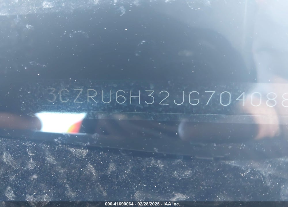 2018 HONDA HR-V VIN: 3CZRU6H32JG704088