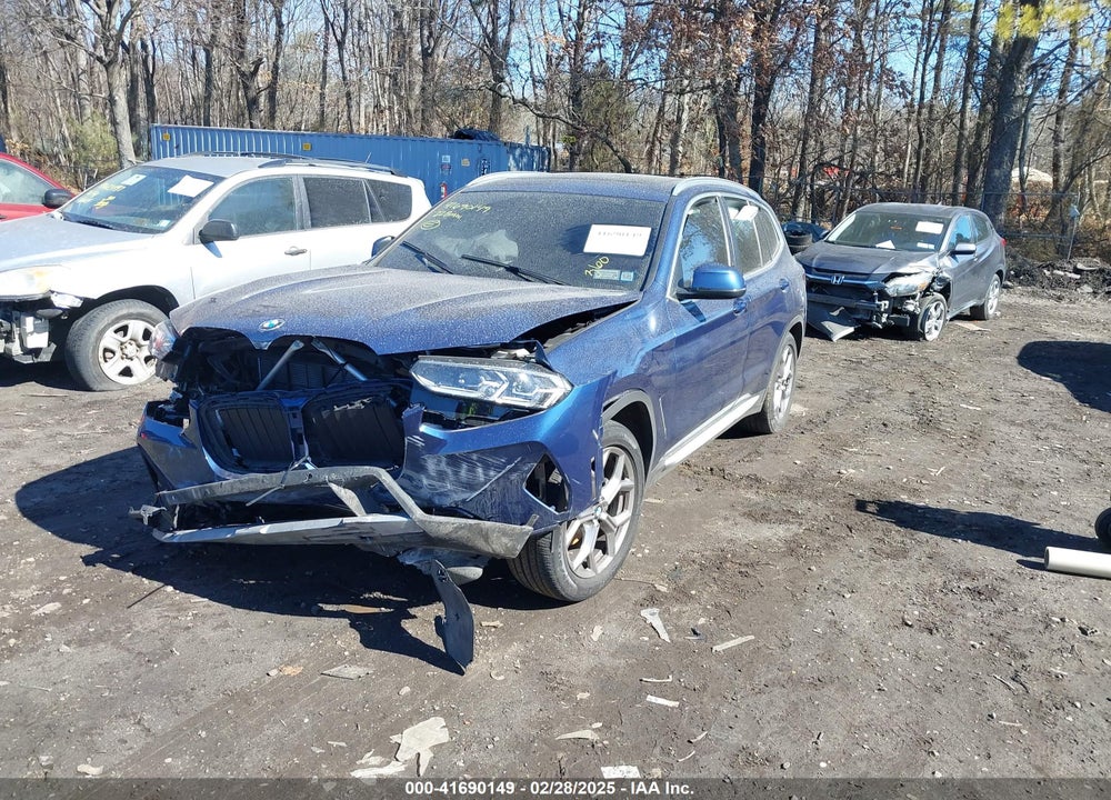 2022 BMW X3 XDRIVE30I VIN: 5UX53DP08N9K21325