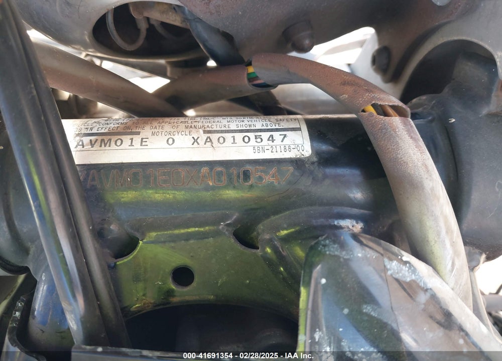 1999 YAMAHA XVS65 A VIN: JYAVM01E0XA010547