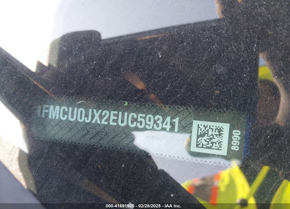 2014 FORD ESCAPE VIN: 1FMCU0JX2EUC59341