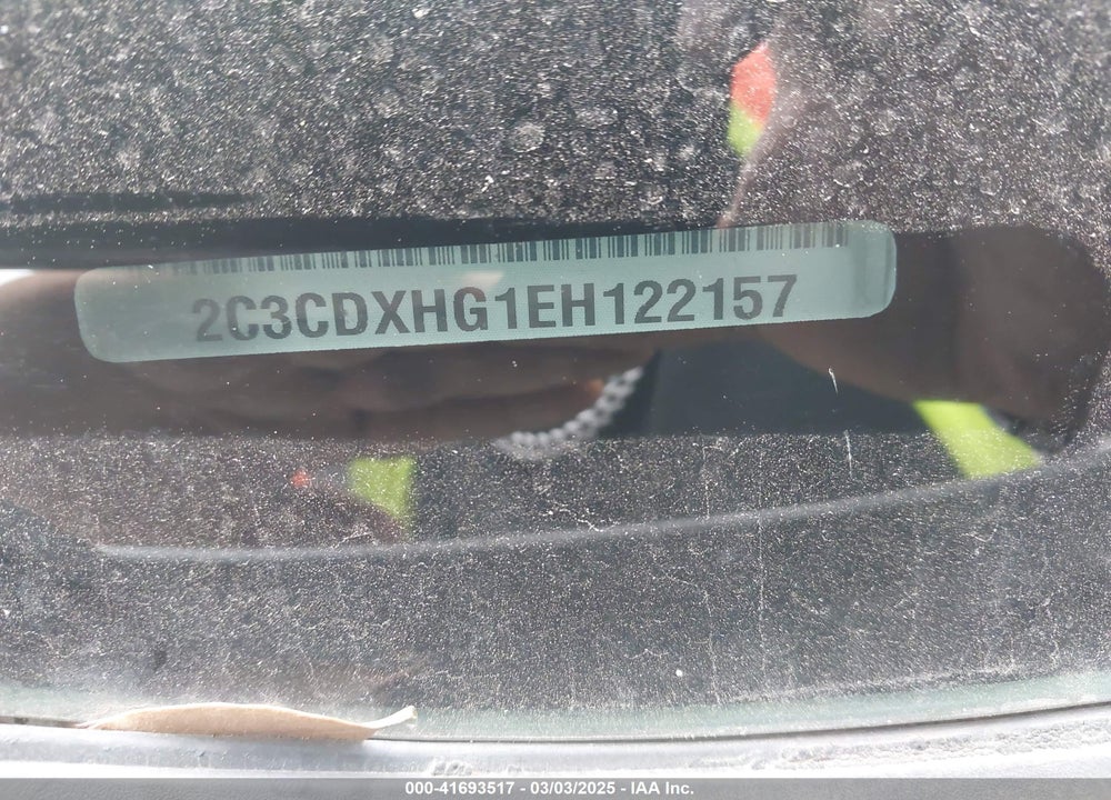2014 DODGE CHARGER VIN: 2C3CDXHG1EH122157