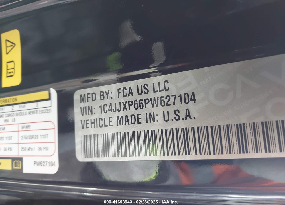 2023 JEEP WRANGLER 4XE VIN: 1C4JJXP66PW627104