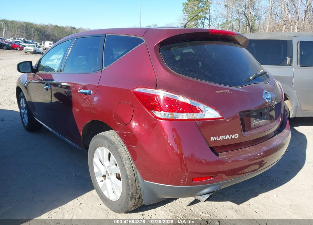 2011 NISSAN MURANO S VIN: JN8AZ1MU9BW064877