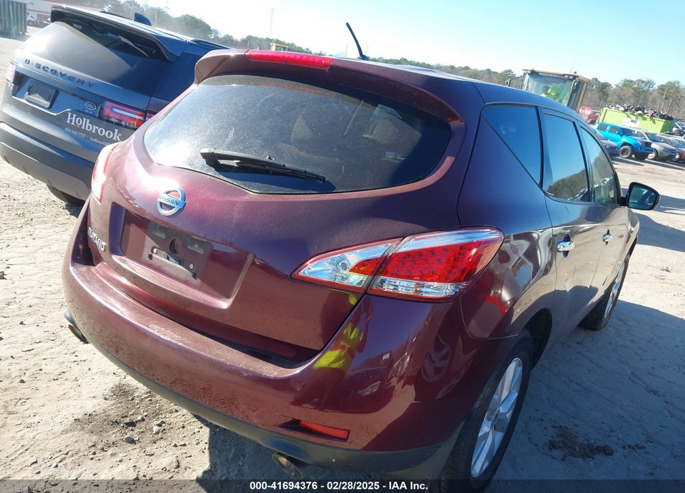 2011 NISSAN MURANO S VIN: JN8AZ1MU9BW064877