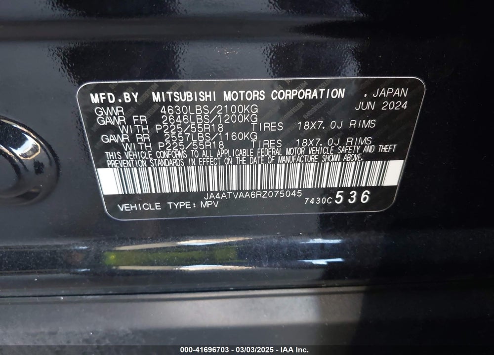 2024 MITSUBISHI ECLIPSE CROSS VIN: JA4ATVAA6RZ075045