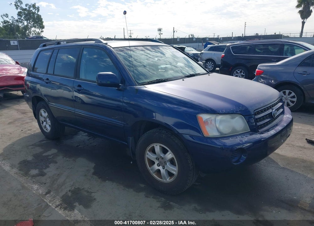 2002 TOYOTA HIGHLANDER V6 VIN: JTEGF21AX20045168