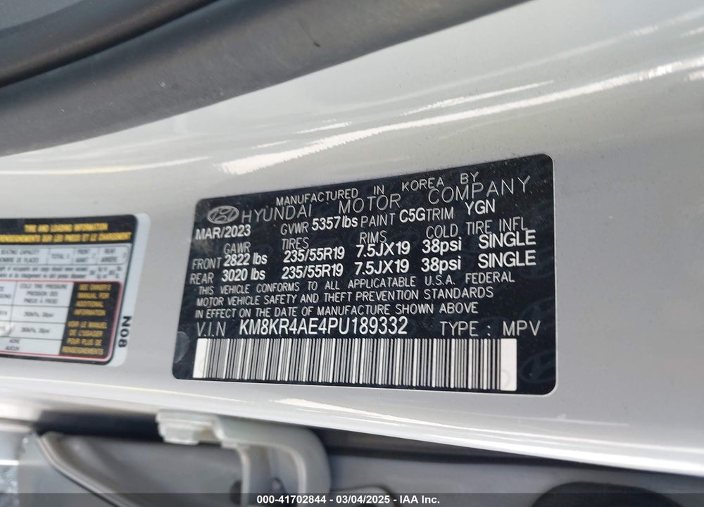 2023 HYUNDAI IONIQ 5 LIMITED VIN: KM8KR4AE4PU189332