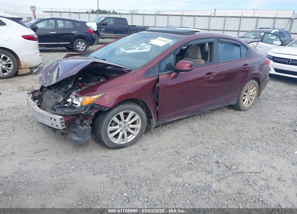 2012 HONDA CIVIC VIN: 19XFB2F81CE055436