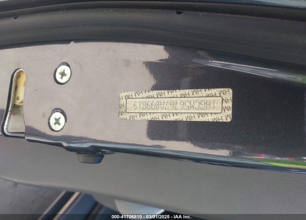 2007 HONDA ACCORD VIN: 1HGCM56767A099819