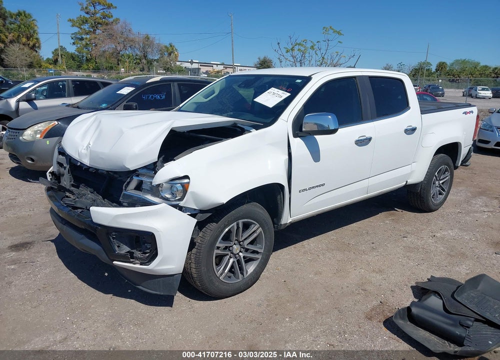 2021 CHEVROLET COLORADO 4WD SHORT BOX LT VIN: 1GCGTCEN0M1111868