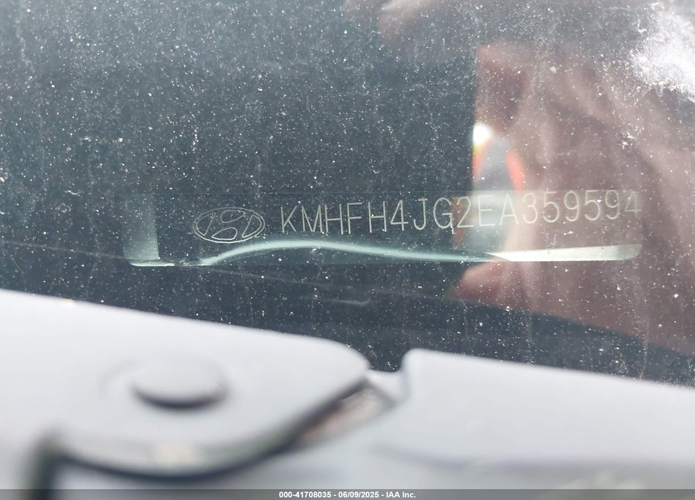 2014 HYUNDAI AZERA VIN: KMHFH4JG2EA359594
