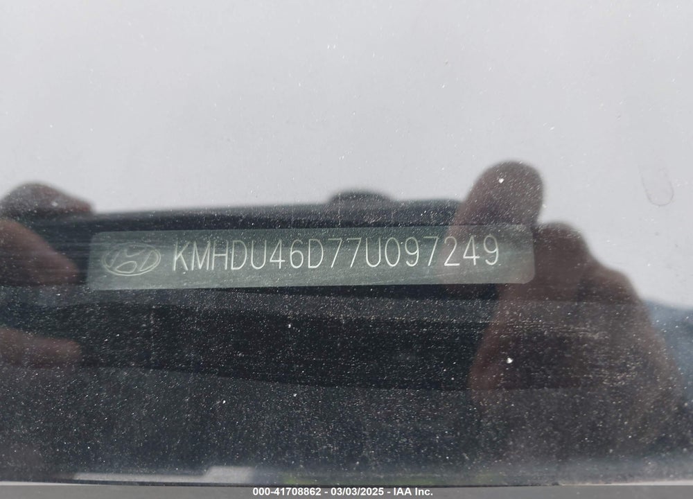 2007 HYUNDAI ELANTRA VIN: KMHDU46D77U097249