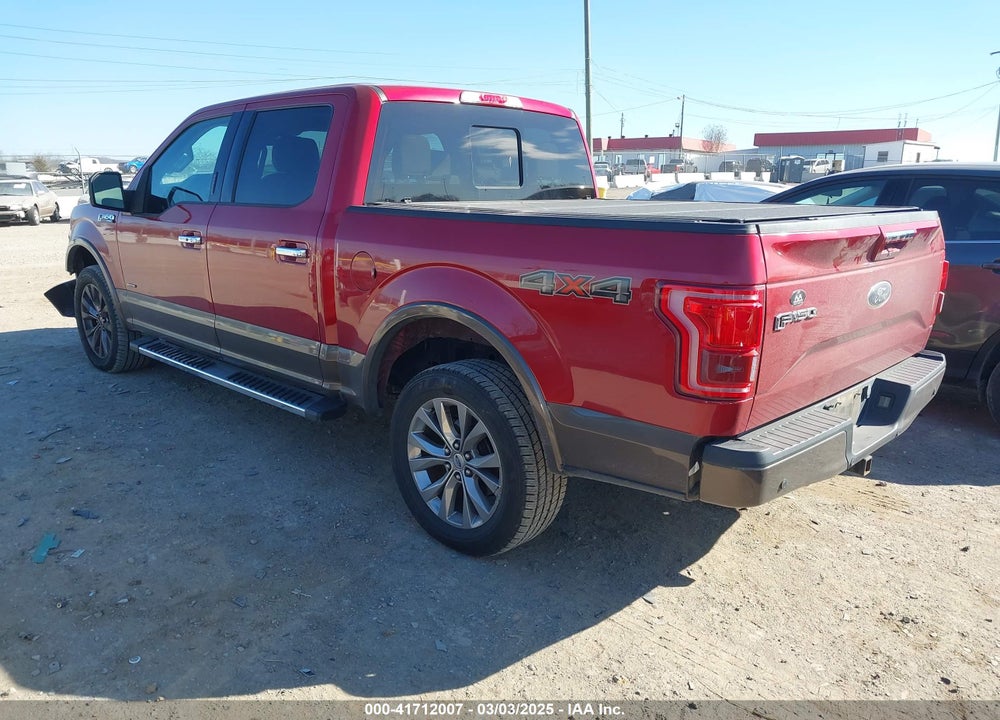 2017 FORD F-150 LARIAT VIN: 1FTEW1EG7HKC80452
