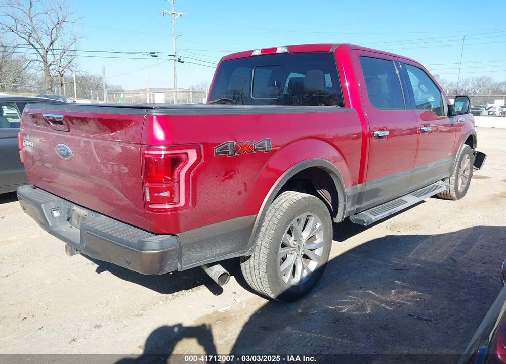 2017 FORD F-150 LARIAT VIN: 1FTEW1EG7HKC80452