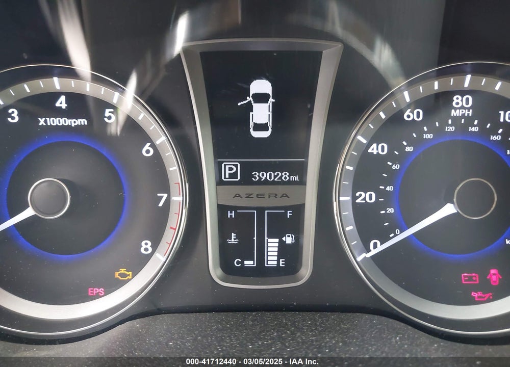 2013 HYUNDAI AZERA VIN: KMHFG4JGXDA218239