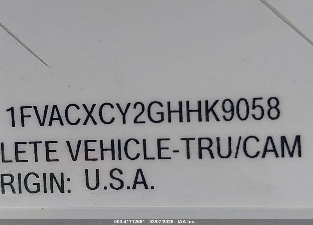 2016 FREIGHTLINER M2 106 MEDIUM DUTY VIN: 1FVACXCY2GHHK9058