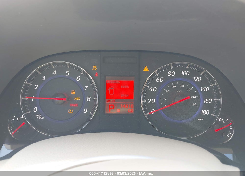 2011 INFINITI FX35 VIN: JN8AS1MU5BM110365