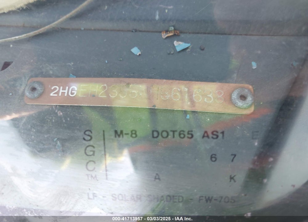 1992 HONDA CIVIC DX VIN: 2HGEH2355NH561638