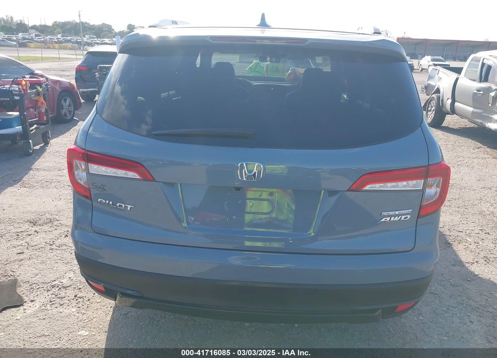 2022 HONDA PILOT VIN: 5FNYF6H29NB100195