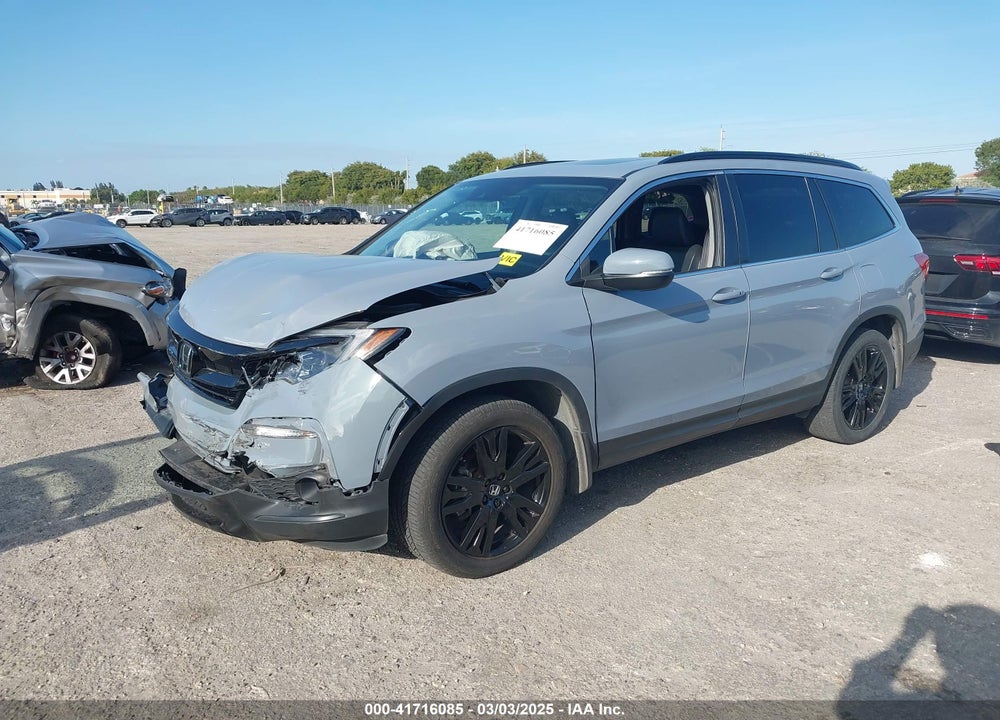 2022 HONDA PILOT VIN: 5FNYF6H29NB100195