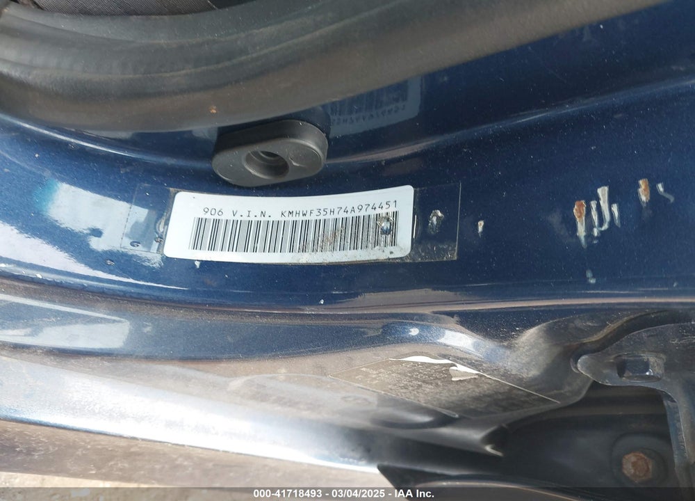 2004 HYUNDAI SONATA VIN: KMHWF35H74A974451