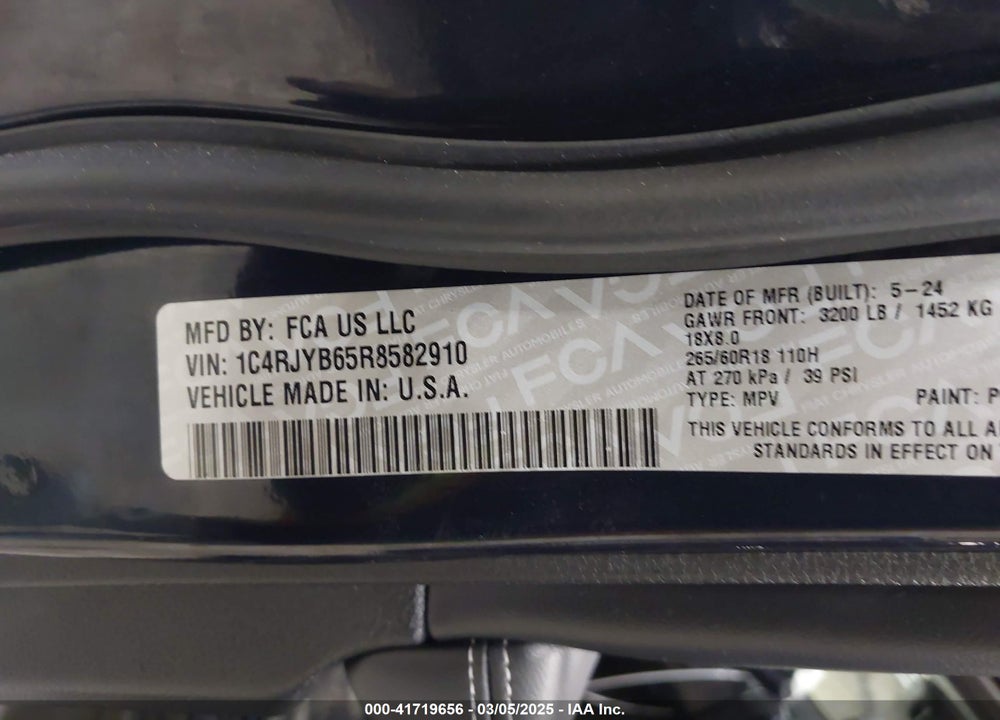 2024 JEEP GRAND CHEROKEE 4XE VIN: 1C4RJYB65R8582910