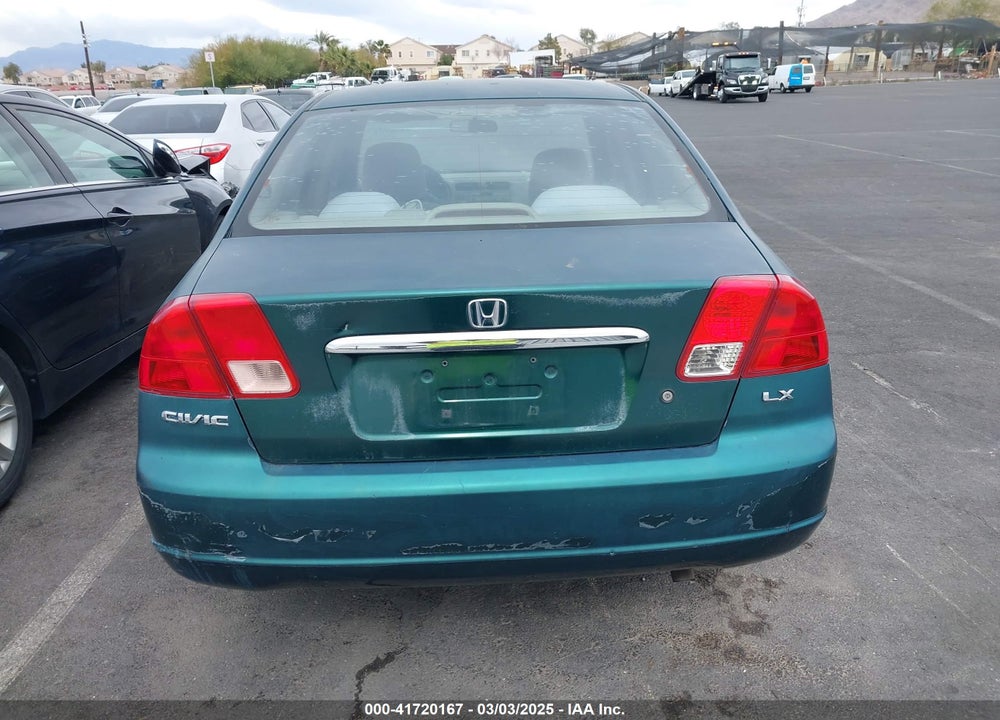 2001 HONDA CIVIC LX VIN: 2HGES16541H617103