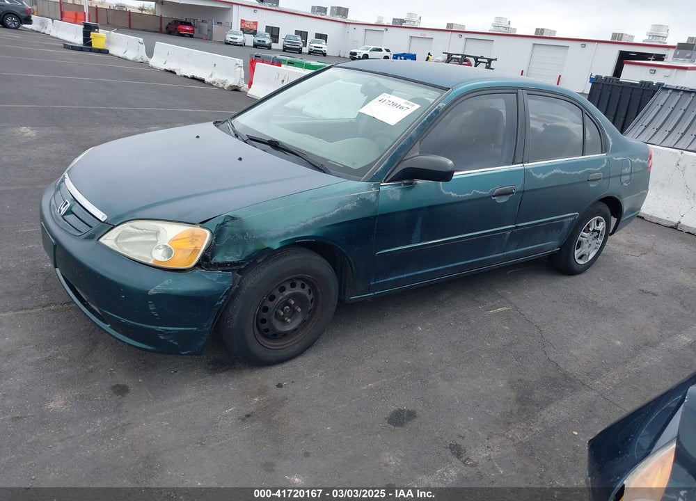 2001 HONDA CIVIC LX VIN: 2HGES16541H617103