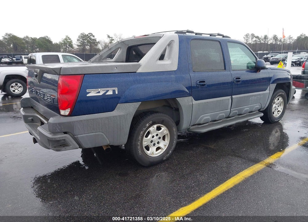 2002 CHEVROLET AVALANCHE 1500 VIN: 3GNEK13T32G222341