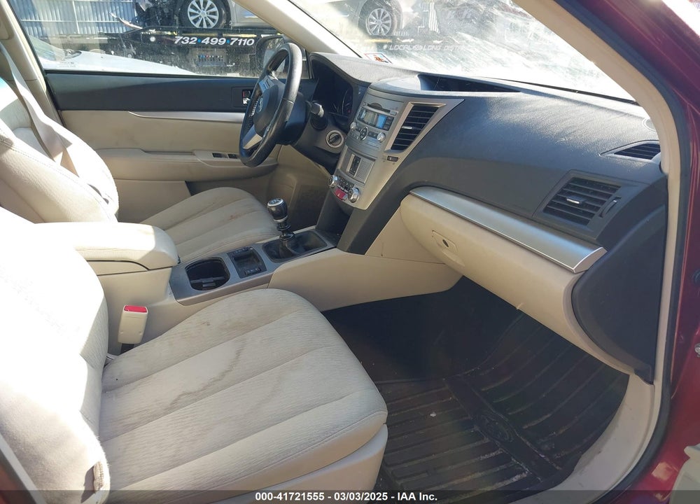 2011 SUBARU OUTBACK 2.5I PREMIUM VIN: 4S4BRBCC8B1327707