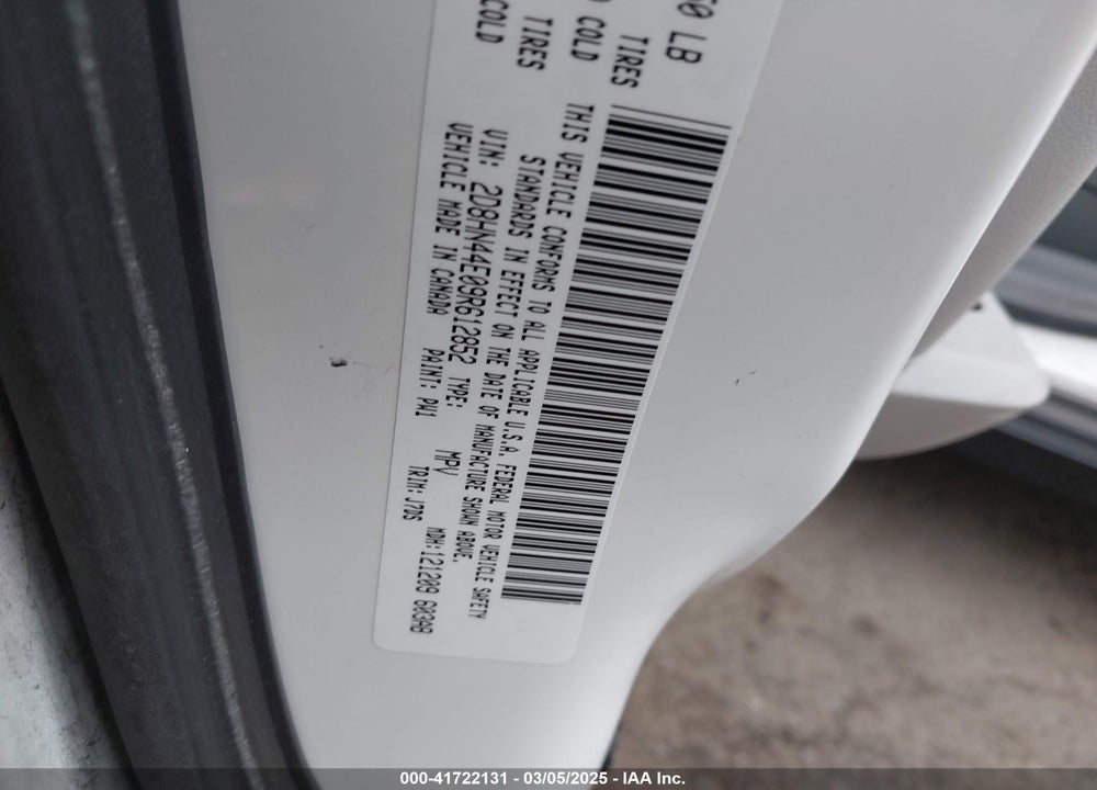 2009 DODGE GRAND CARAVAN VIN: 2D8HN44E09R612852
