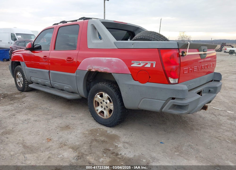 2002 CHEVROLET AVALANCHE 1500 VIN: 3GNEK13T92G125936