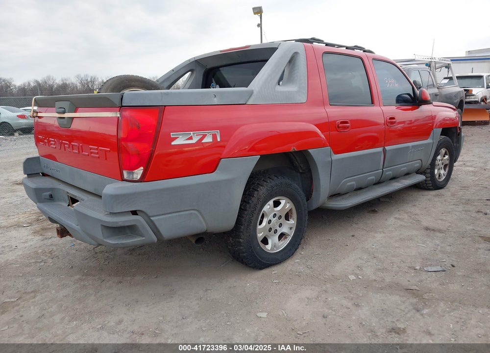 2002 CHEVROLET AVALANCHE 1500 VIN: 3GNEK13T92G125936