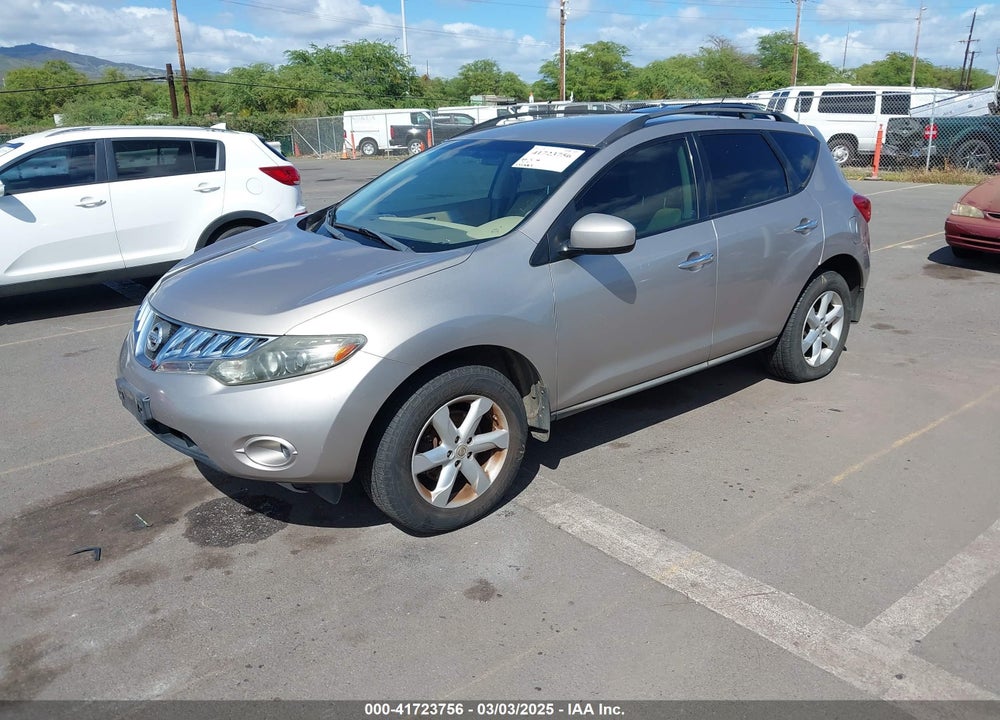 2009 NISSAN MURANO S VIN: JN8AZ18U19W003298
