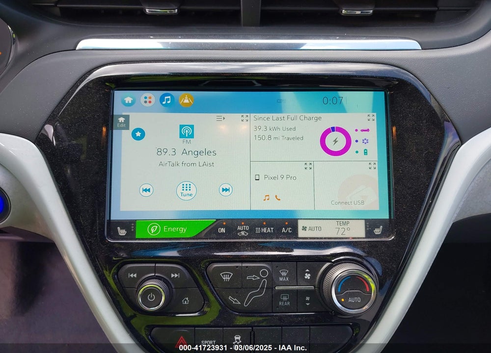 2020 CHEVROLET BOLT EV VIN: 1G1FZ6S07L4144327