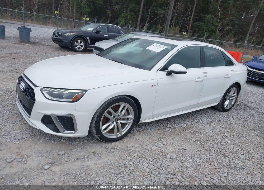 2022 AUDI A4 PREMIUM PLUS 45 TFSI S LINE QUATTRO S TRONIC VIN: WAUEAAF4XNN013722