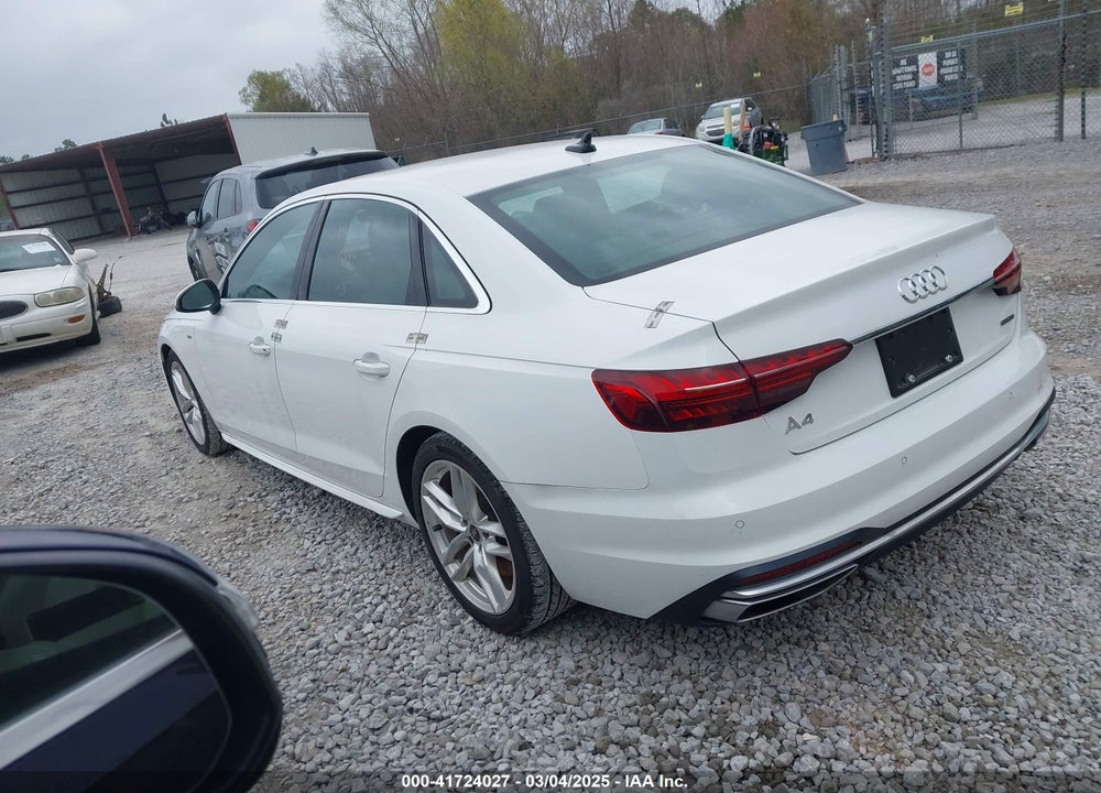 2022 AUDI A4 PREMIUM PLUS 45 TFSI S LINE QUATTRO S TRONIC VIN: WAUEAAF4XNN013722