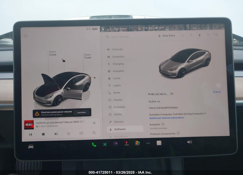 2023 TESLA MODEL 3 REAR-WHEEL DRIVE VIN: 5YJ3E1EA8PF610682