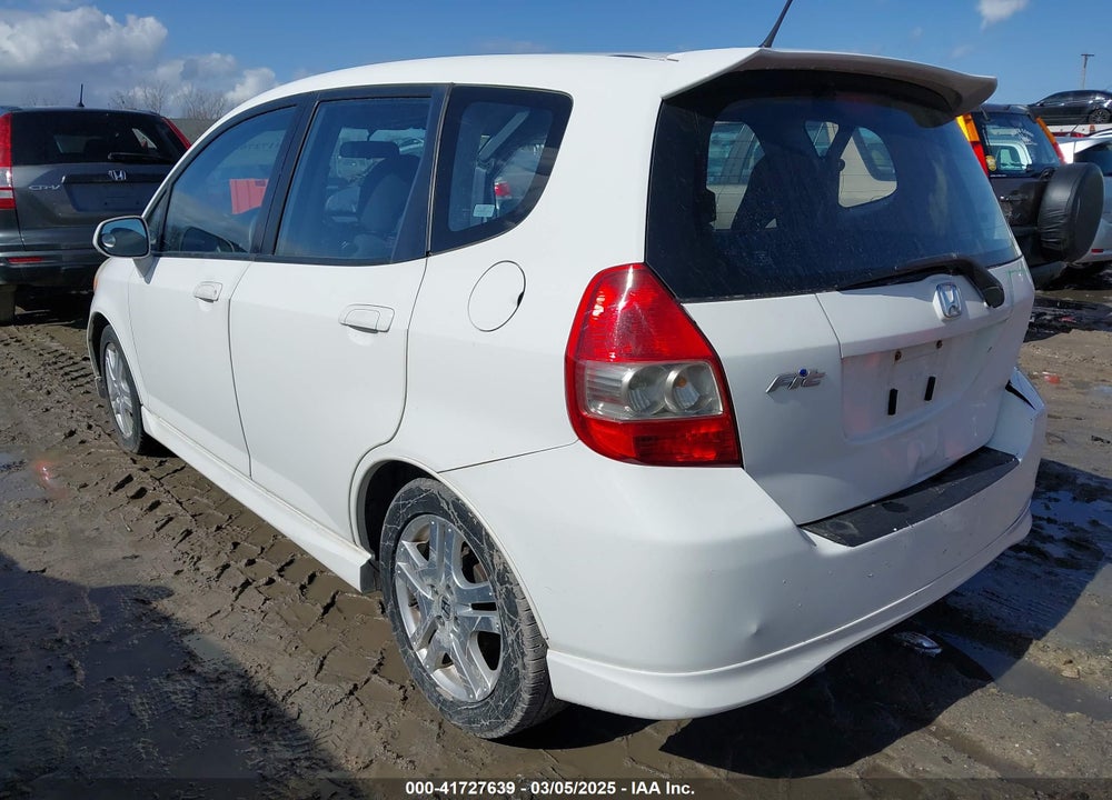 2007 HONDA FIT SPORT VIN: JHMGD38647S065430