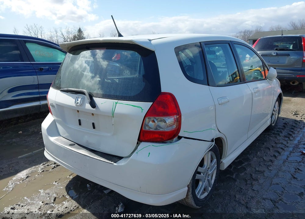 2007 HONDA FIT SPORT VIN: JHMGD38647S065430